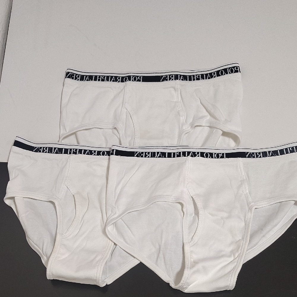 Polo Ralph Lauren Men's Classic White Briefs 3 Pairs Sz L - Picture 5 of 6